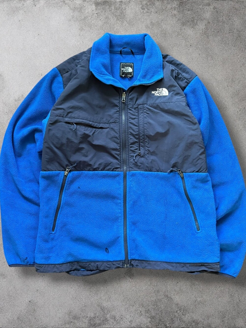 Vintage The North Face Denali Fleece Jacket Full Zip Streetwear Large Royal Blue
